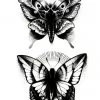 Moth Black Ink Flash Tattoos Romania Tatuaj Temporar