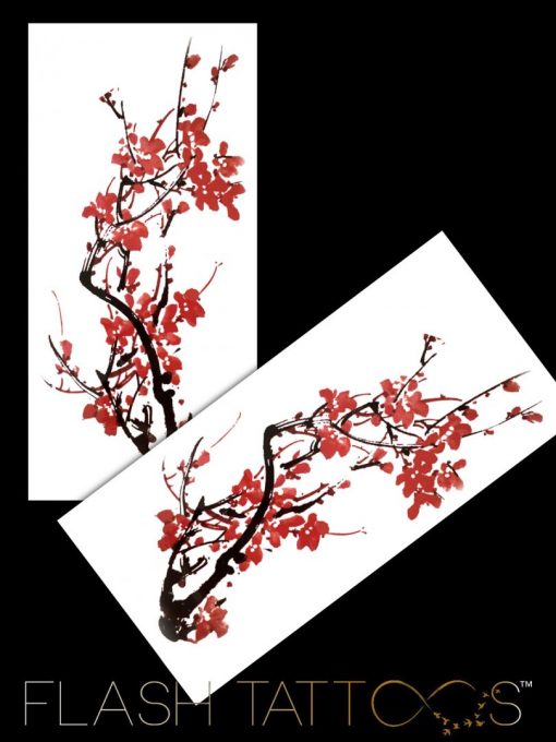 Cherry Blossoms Flash Tattoos Tatuaj Temporar