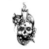 Flash Tattoos Romania - Tatuaj Temporar CRANIU MOARTE LUMANARE-86***Death's Candle