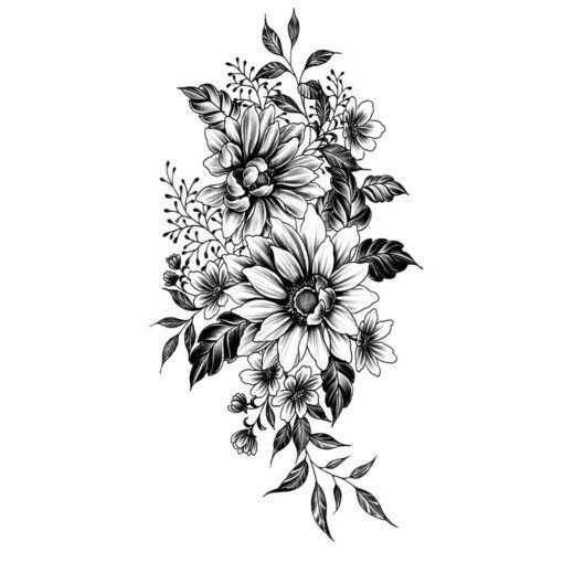 Flash Tattoos Romania - Tatuaj Temporar FLOAREA SOARELUI-9-A***Field Flowers